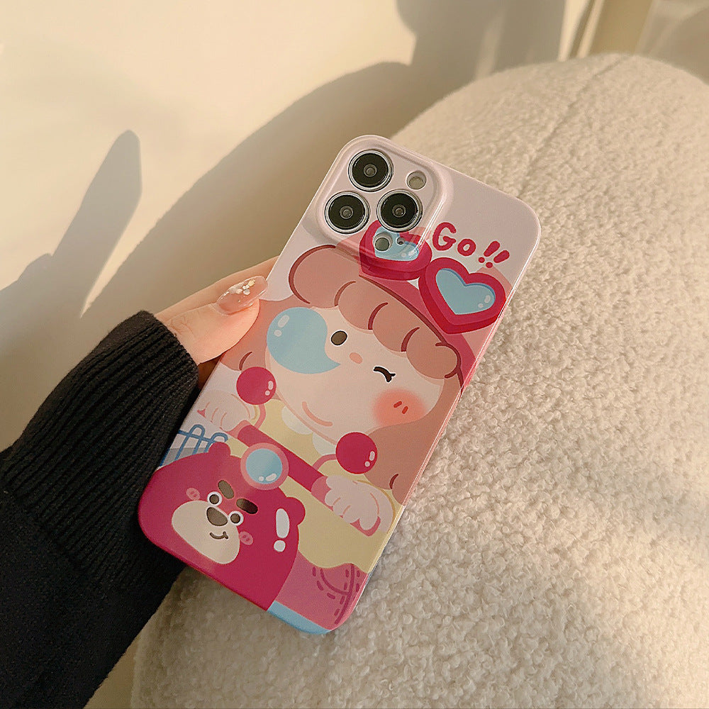 Motorcycle Girl iPhone Case