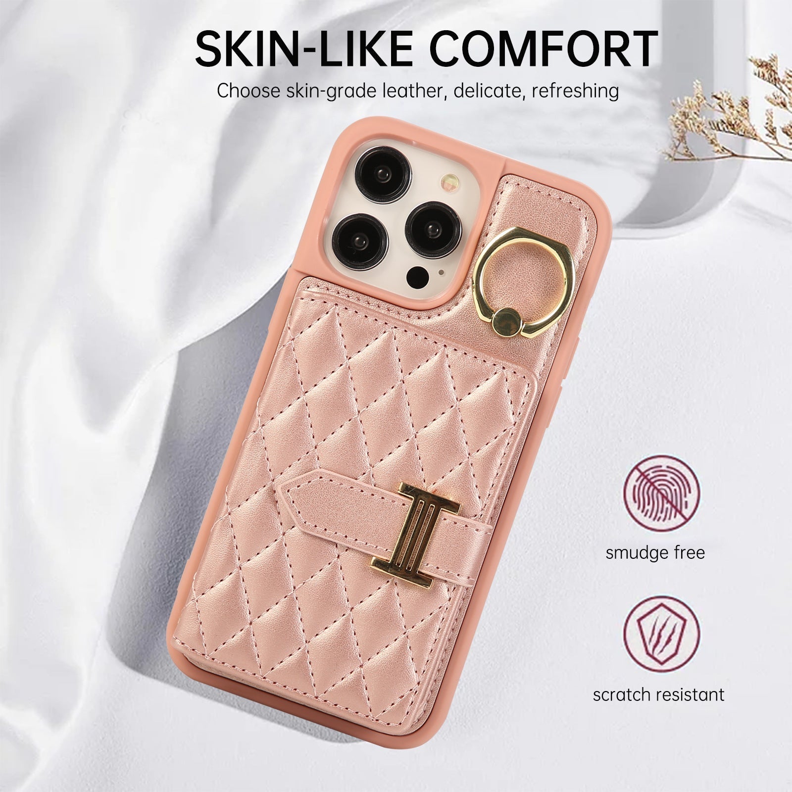 Wallet Leather Iphone Case - With Card Holder Crossbody Straps