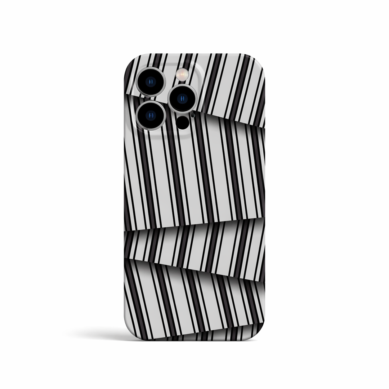 Black White Geometric Stripe Phone Case