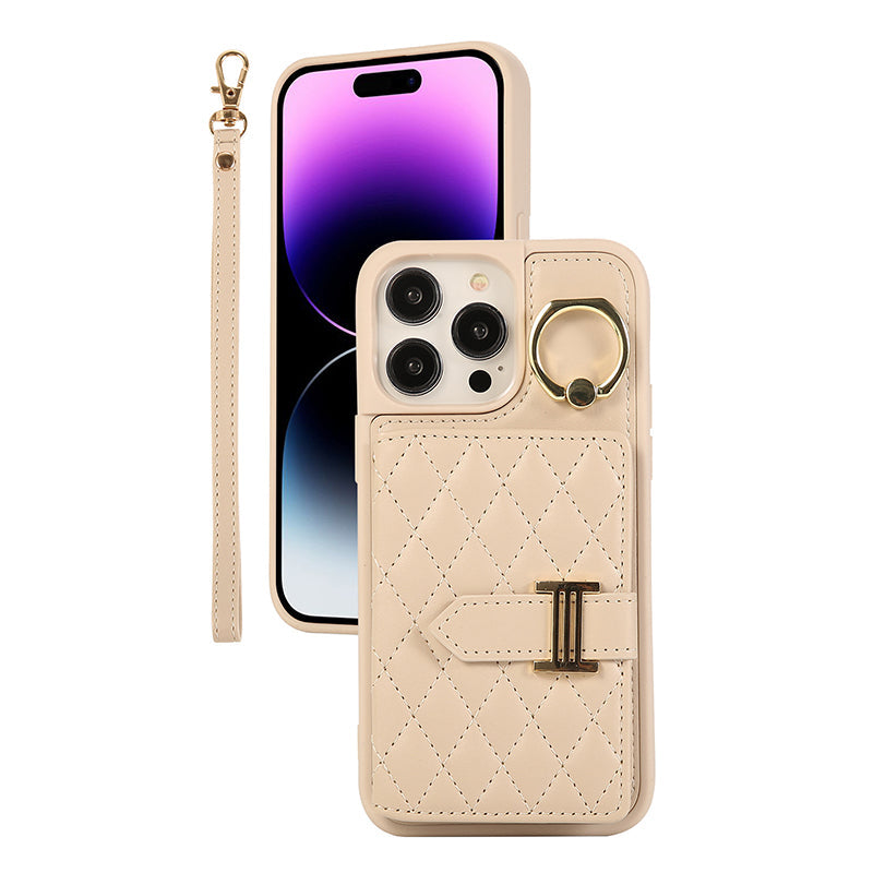 Wallet Leather Iphone Case - With Card Holder Crossbody Straps