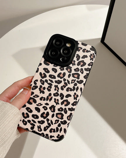 Striped leopard iPhone Case