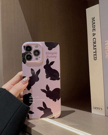Cream Black Rabbit iPhone Case