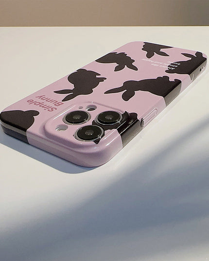 Cream Black Rabbit iPhone Case