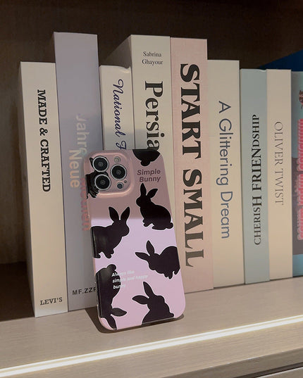 Cream Black Rabbit iPhone Case
