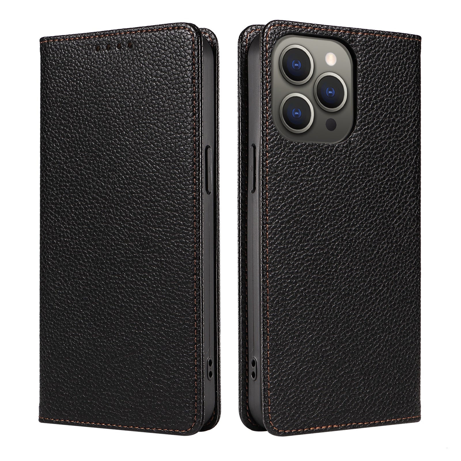 Leather Flip Iphone Wallet Case With Card Holder