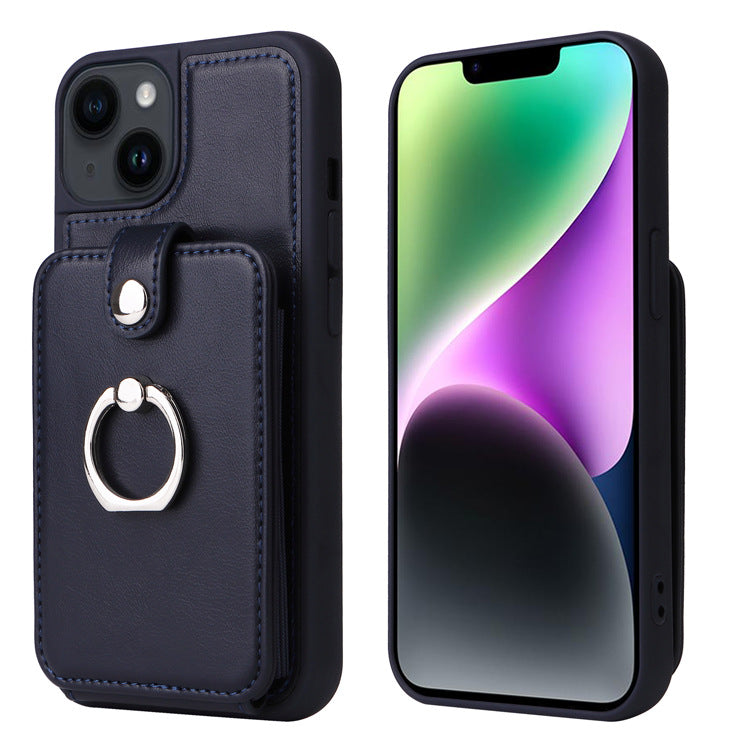 Leather Iphone Wallet Case With Card Holder