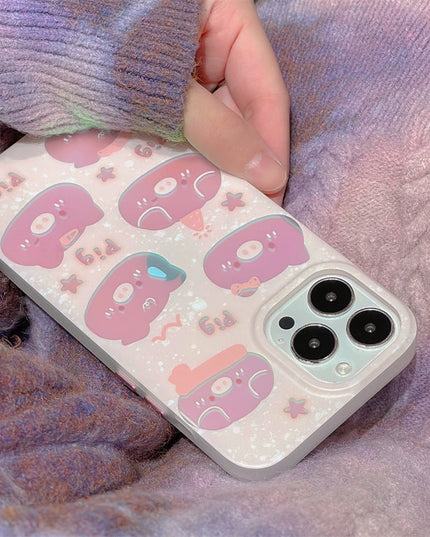 Cute Pig Laser iphone Case