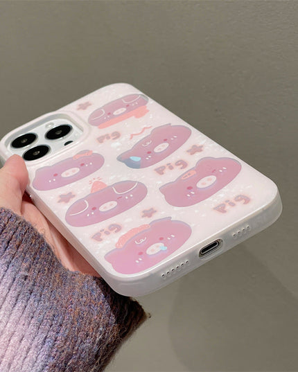 Cute Pig Laser iphone Case