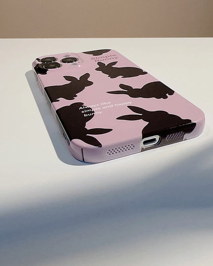 Cream Black Rabbit iPhone Case