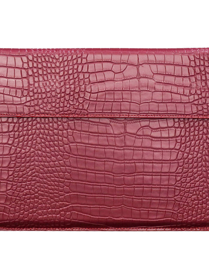 Red Faux Crocodile Laptop Sleeve Case