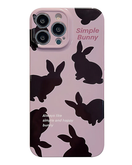 Cream Black Rabbit iPhone Case