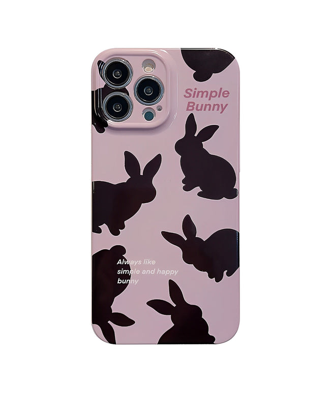 Cream Black Rabbit iPhone Case