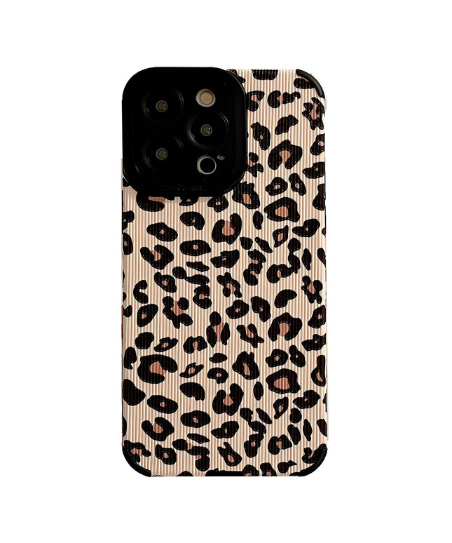Striped leopard iPhone Case