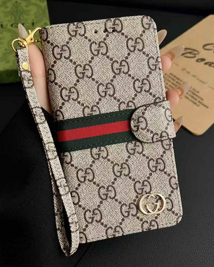 Flip-style leather phone case