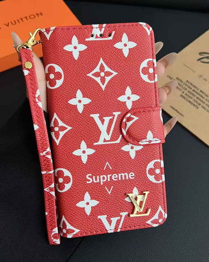 Flip-style leather phone case