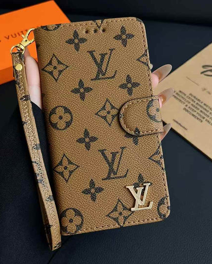Flip-style leather phone case