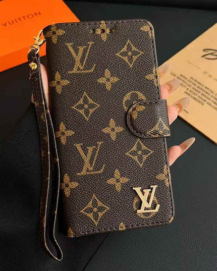 Flip-style leather phone case