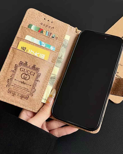 Flip-style leather phone case