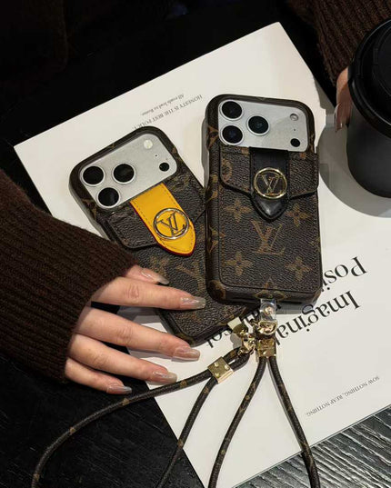 New card holder with carrying strap phone case