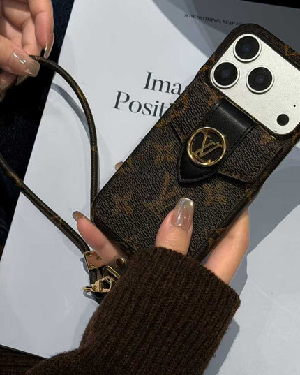 New card holder with carrying strap phone case