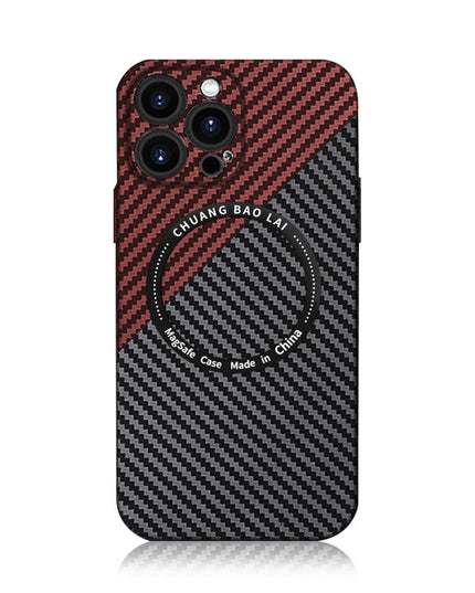 Carbon Fiber Texture iPhone case With MagSafe