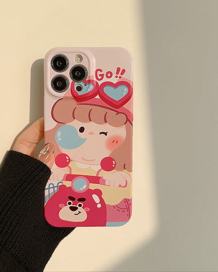 Motorcycle Girl iPhone Case