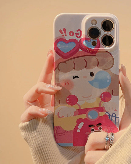 Motorcycle Girl iPhone Case