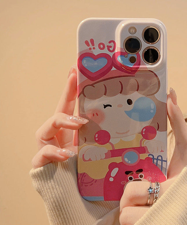 Motorcycle Girl iPhone Case