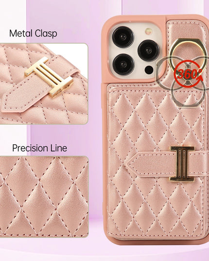 Wallet Leather Iphone Case - With Card Holder Crossbody Straps