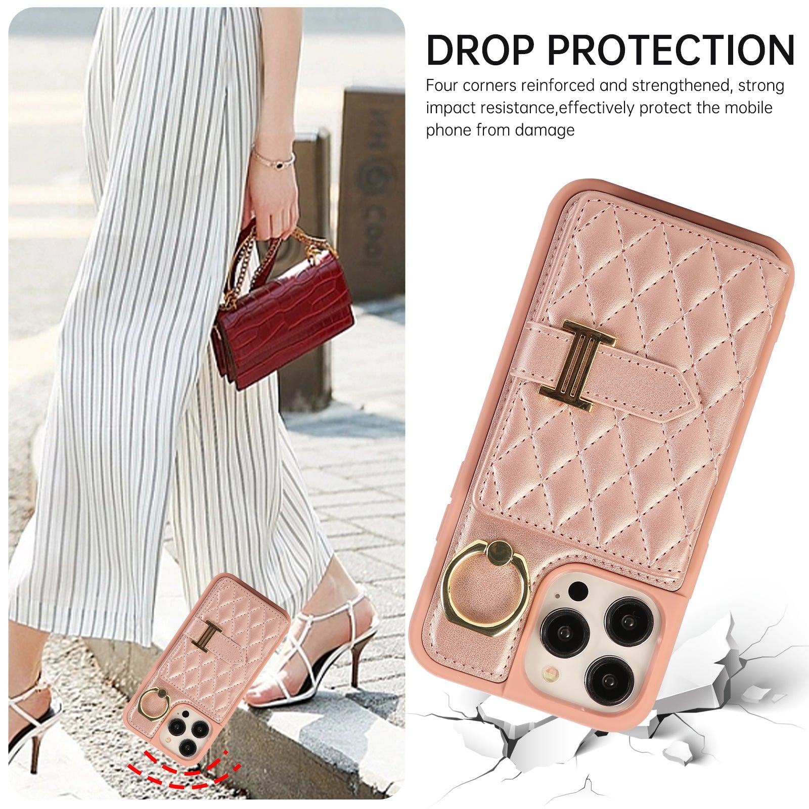 Wallet Leather Iphone Case - With Card Holder Crossbody Straps