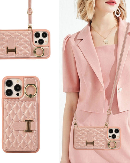 Wallet Leather Iphone Case - With Card Holder Crossbody Straps