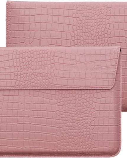 Pink Faux Crocodile Laptop Sleeve Case