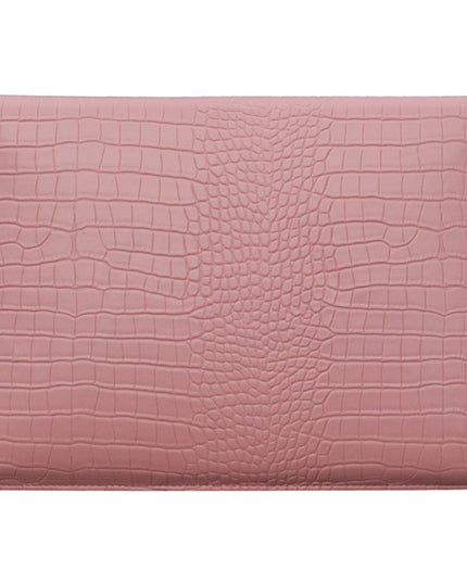 Pink Faux Crocodile Laptop Sleeve Case