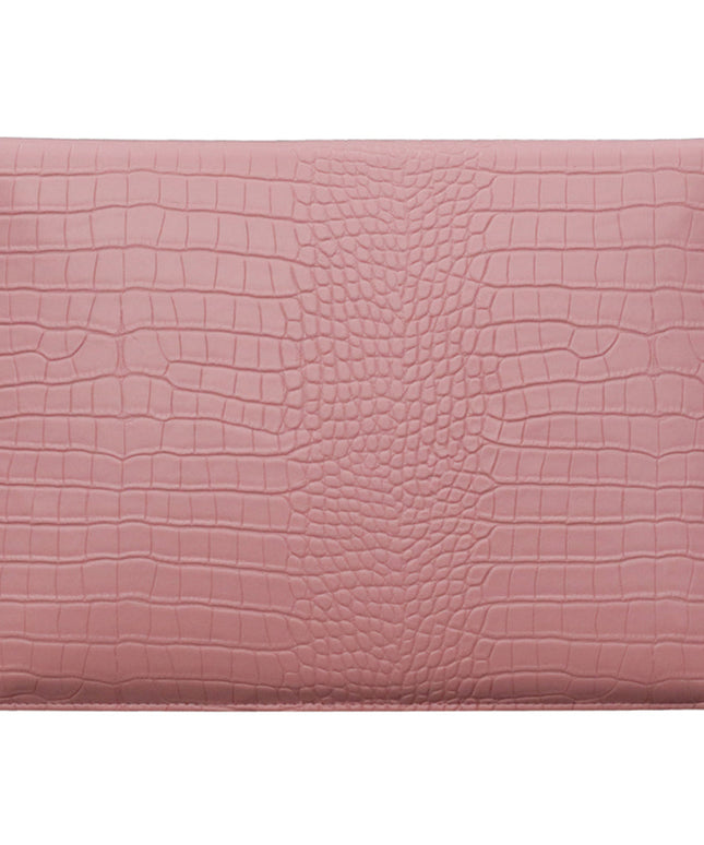 Pink Faux Crocodile Laptop Sleeve Case
