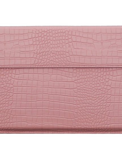 Pink Faux Crocodile Laptop Sleeve Case