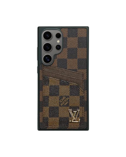 LV BROWN CLASSIC CARDHOLDER FULLY COVERED