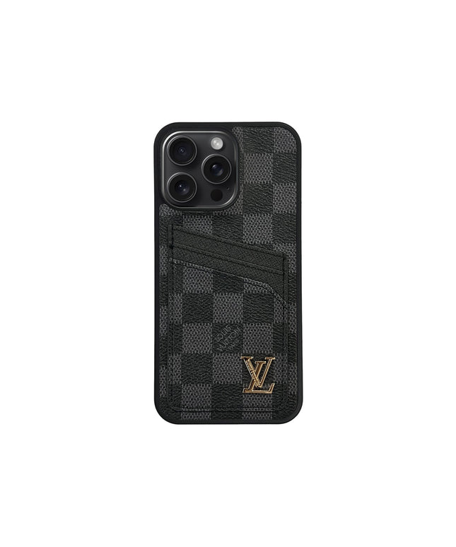 LV BLACK CLASSIC CARDHOLDER FULLY COVERED
