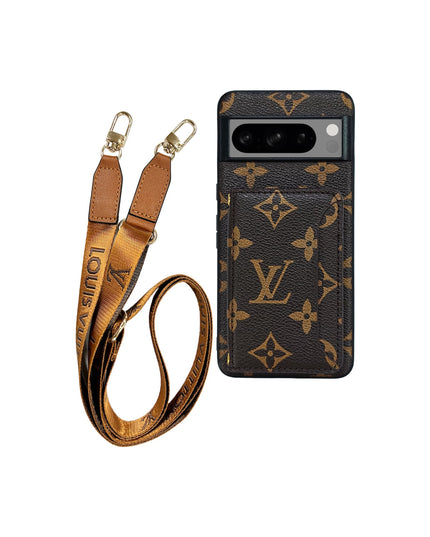 LV BROWN MONOGRAM CARDHOLDER WITH LANYARD