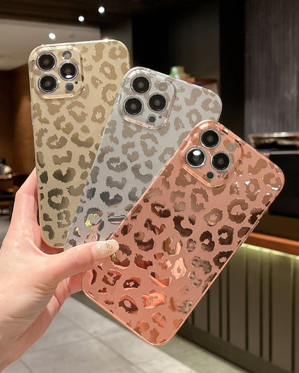 Electroplating Cheetah iPhone Case