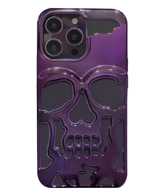 Hollow Skull Electroplating iPhone Case