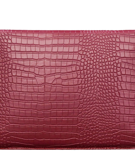 Red Faux Crocodile Laptop Sleeve Case