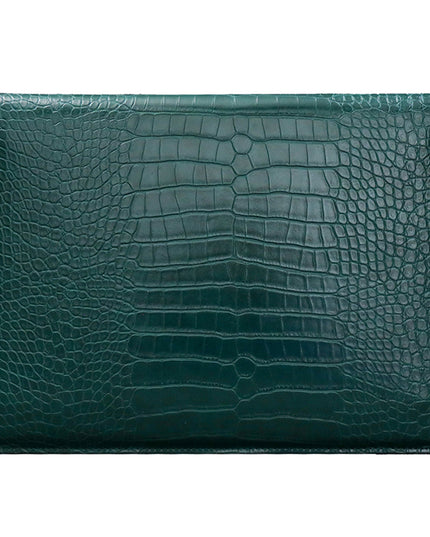 Green Faux Crocodile Laptop Sleeve Case