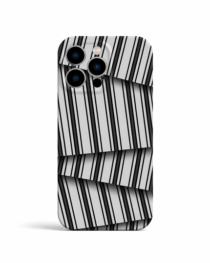 Black White Geometric Stripe Phone Case