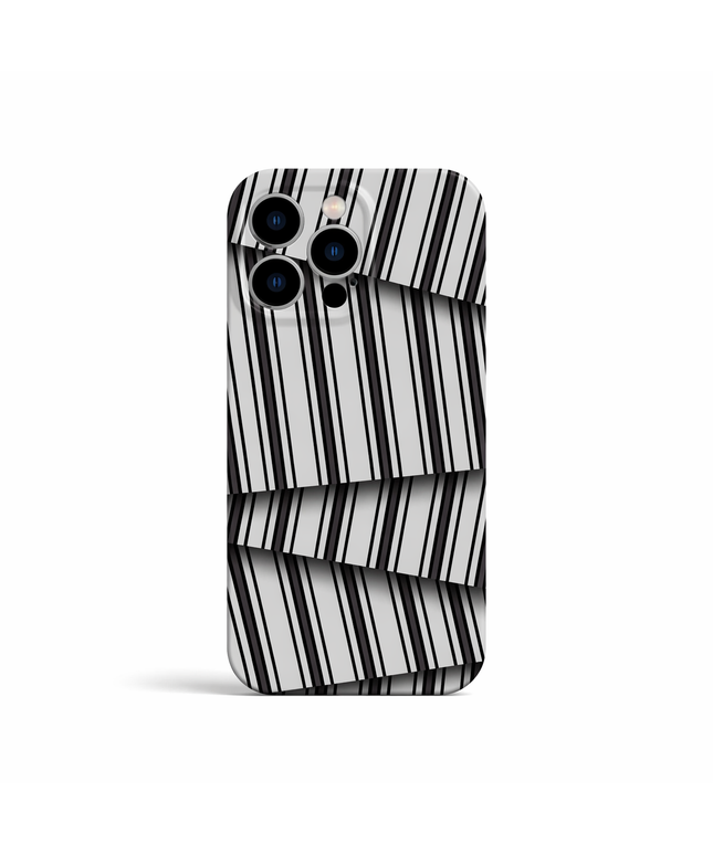 Black White Geometric Stripe Phone Case