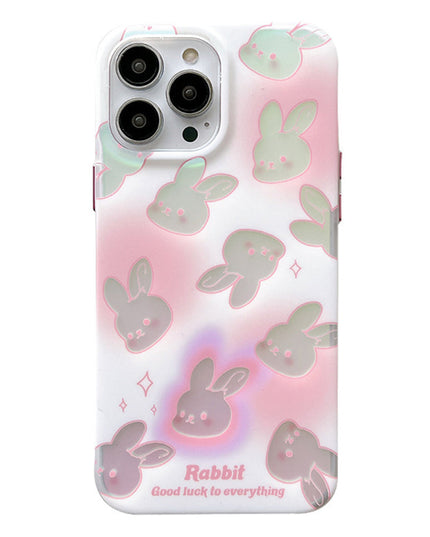 Cartoon Rabbits Laser iphone Case
