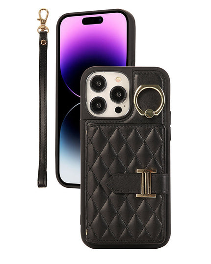 Wallet Leather Iphone Case - With Card Holder Crossbody Straps