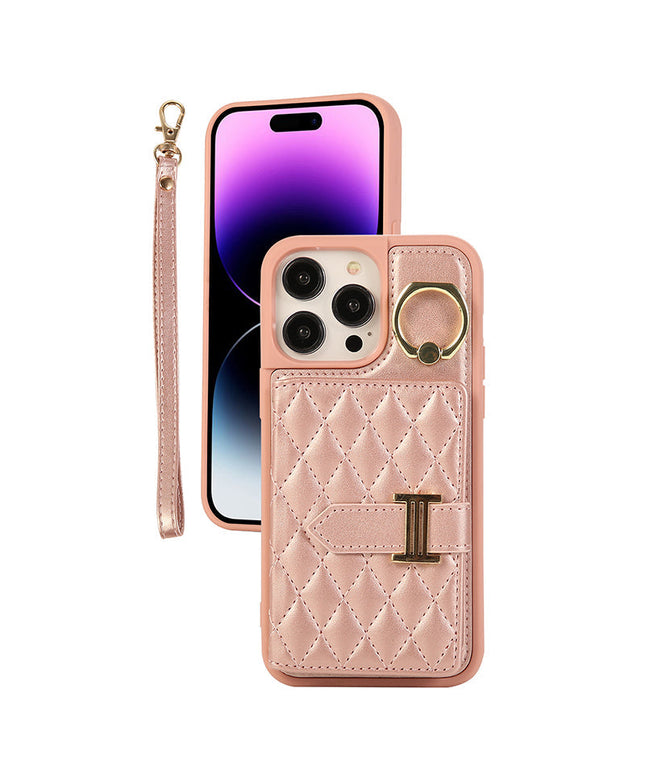 Wallet Leather Iphone Case - With Card Holder Crossbody Straps