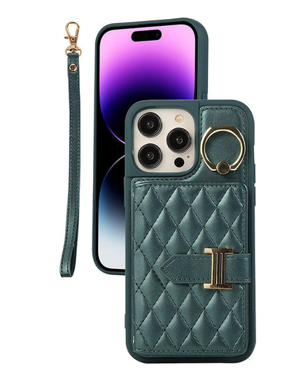 Wallet Leather Iphone Case - With Card Holder Crossbody Straps