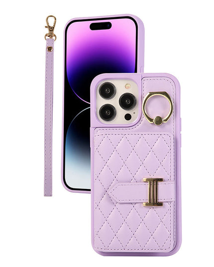 Wallet Leather Iphone Case - With Card Holder Crossbody Straps