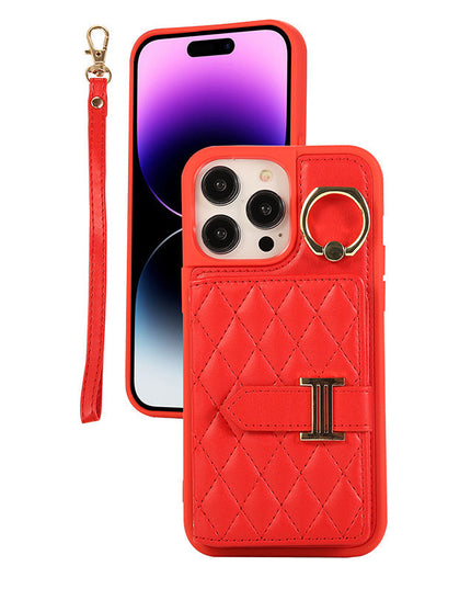 Wallet Leather Iphone Case - With Card Holder Crossbody Straps